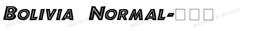 Bolivia Normal字体转换 Bolivia Normal字体转换